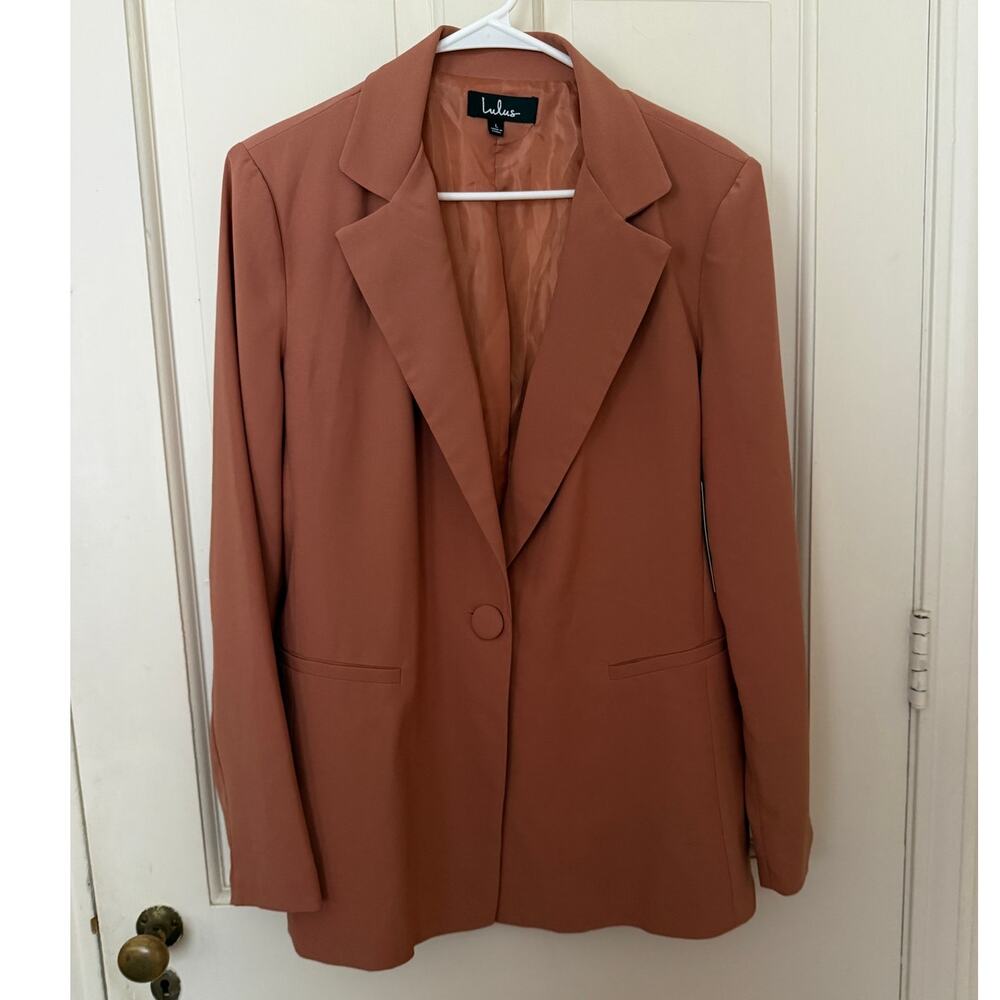 Lulus Professional Babe Tan Blazer and Shorts Set - Large - Picture 4 of 8